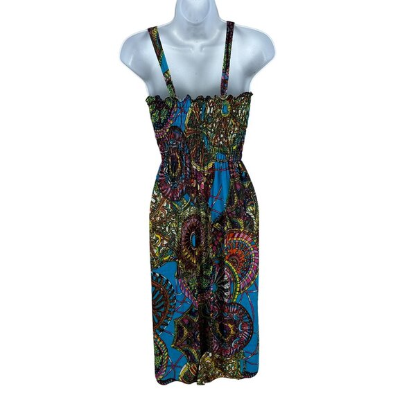 Bo Da Fa Women's Multicolor Abstract Print Summer Dress Size Medium - Picture 2 of 3